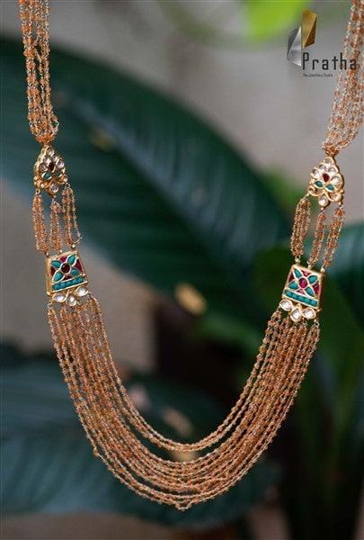 Kundan-Garnet neck piece