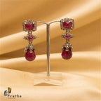 Diamond -Ruby Earrings