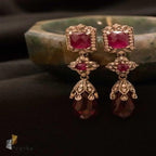 Diamond -Ruby Earrings
