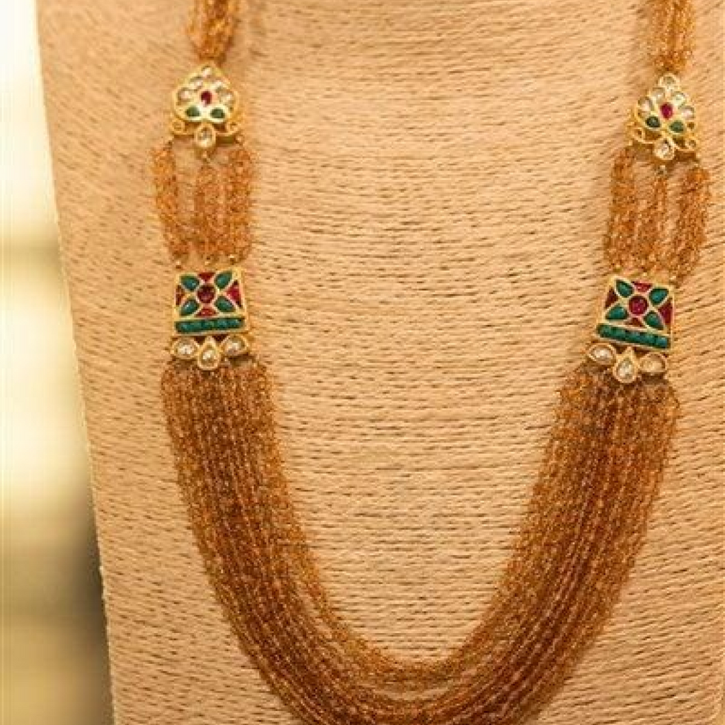 Kundan-Garnet neck piece